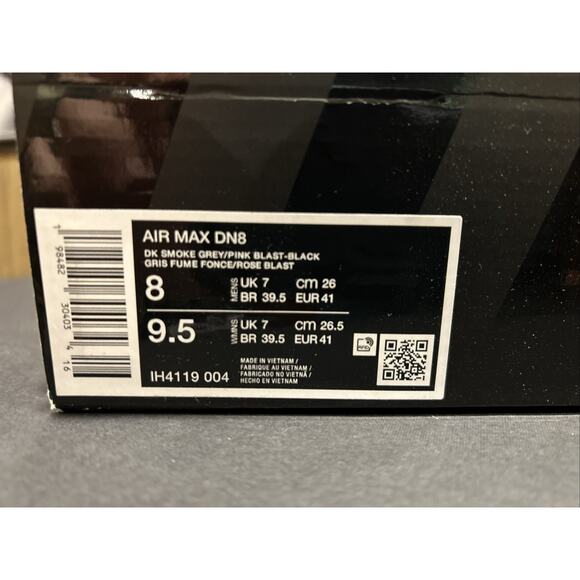 Size 8M/9.5W Nike Air Max DN8 Black DK Smoke Grey Pink Blast IH4119 004 NEW OG B main image 11